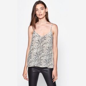 Equipment Layla 100% Silk Cami Tank To Snake Skin Animal Print Camisole V-neck